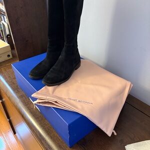 Stuart Weitzman Black Suede Ankle Boots